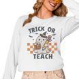 Trick Or Teach Teacher Women Long Sleeve T-Shirt, trending gift Trick Or Teach Teacher Women Long Sleeve T-Shirt, trending gift