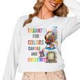 Turkey Thanksgiving Art Teacher Costume Tee For Artists Women Long Sleeve T-Shirt, trending gift