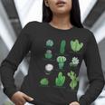 10 Types Of Cactus Succulent Teacher Chart Cactus Lover Tee Women Long Sleeve T-Shirt, funny gift