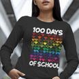 100 Days Of School Heart Love Teacher Or Student 100th Day Women Long Sleeve T-Shirt, funny gift
