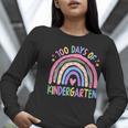 100th Day Of Kindergarten Teacher Kids 100 Days Smarter Women Long Sleeve T-Shirt, funny gift 100th Day Of Kindergarten Teacher Kids 100 Days Smarter Women Long Sleeve T-Shirt, funny gift