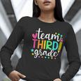3rd Grade Team Pencil Teacher Student Back To School Girls Women Long Sleeve T-Shirt, funny gift
