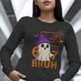 67 Teacher Halloween Ghost Six Seven Meme Math Equation Bruh Women Long Sleeve T-Shirt, funny gift