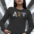 Art Artist Painting Teacher T Shirt Mona Lisa Great Wave For Men Women Women Long Sleeve T-Shirt, funny gift