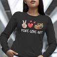 Art Teacher Peace Love Art For Artists And Painters Women Long Sleeve T-Shirt, funny gift Art Teacher Peace Love Art For Artists And Painters Women Long Sleeve T-Shirt, funny gift