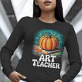 Art Teacher Pumpkin Painting Halloween Costume Women Long Sleeve T-Shirt, funny gift