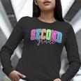 Back To School Neon Checkered Second Grade Colorful Teacher Women Long Sleeve T-Shirt, funny gift Back To School Neon Checkered Second Grade Colorful Teacher Women Long Sleeve T-Shirt, funny gift
