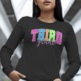 Back To School Neon Checkered Third Grade Colorful Teacher Women Long Sleeve T-Shirt, funny gift Back To School Neon Checkered Third Grade Colorful Teacher Women Long Sleeve T-Shirt, funny gift
