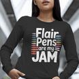 Back To School Teacher Flair Pens Are My Jam Women Long Sleeve T-Shirt, funny gift Back To School Teacher Flair Pens Are My Jam Women Long Sleeve T-Shirt, funny gift