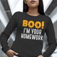 Boo I'm Your Homework Halloween Teacher Costume Women Long Sleeve T-Shirt, funny gift Boo I'm Your Homework Halloween Teacher Costume Women Long Sleeve T-Shirt, funny gift