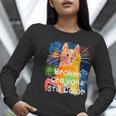 Broken Crayons Still Color Cat Teacher Women Long Sleeve T-Shirt, funny gift Broken Crayons Still Color Cat Teacher Women Long Sleeve T-Shirt, funny gift