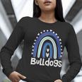 Bulldogs School Mascot Rainbow Teacher Lover Women Long Sleeve T-Shirt, funny gift