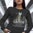 Cation Chemistry Humor Science Teacher Cat Pun Women Long Sleeve T-Shirt, Science Teacher Shirts, funny gift