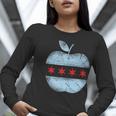 Chicago Flag Teacher School Cute Women Long Sleeve T-Shirt, funny gift Chicago Flag Teacher School Cute Women Long Sleeve T-Shirt, funny gift