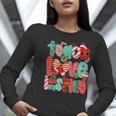 Christmas Coquette Bow Teacher Teach Love Inspire Women Long Sleeve T-Shirt, funny gift