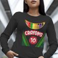 Crayon Box Fun Teacher Student Crayon Squad Halloween 2022 Women Long Sleeve T-Shirt, funny gift Crayon Box Fun Teacher Student Crayon Squad Halloween 2022 Women Long Sleeve T-Shirt, funny gift