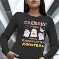 Creepin It Real With Kindergarten Monsters Halloween Teacher Women Long Sleeve T-Shirt, funny gift Creepin It Real With Kindergarten Monsters Halloween Teacher Women Long Sleeve T-Shirt, funny gift