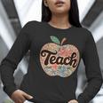 Cute Teacher With Apple Retro Teacher Kids Back To School Women Long Sleeve T-Shirt, funny gift Cute Teacher With Apple Retro Teacher Kids Back To School Women Long Sleeve T-Shirt, funny gift