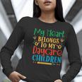 Daycare Children Childcare Provider Teacher PreK Nursery Women Long Sleeve T-Shirt, funny gift