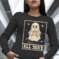 All Done Sign Language Ghost Speech Pathology Teacher Women Long Sleeve T-Shirt, funny gift All Done Sign Language Ghost Speech Pathology Teacher Women Long Sleeve T-Shirt, funny gift