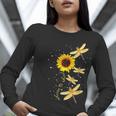 Dragonfly Sunflower Teacher Growth Mindset Choose To Shine Women Long Sleeve T-Shirt, funny gift
