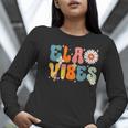 English Teacher Ela Vibes Teacher Kids First Day Of School Women Long Sleeve T-Shirt, English Teacher Shirts, funny gift