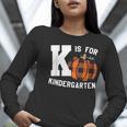 Fall Kindergarten Teacher K Is For Buffalo Plaid Pumpkin Women Long Sleeve T-Shirt, funny gift Fall Kindergarten Teacher K Is For Buffalo Plaid Pumpkin Women Long Sleeve T-Shirt, funny gift