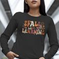 Fall In Love With Learning Autum Thanksgiving Teacher Kids Women Long Sleeve T-Shirt, funny gift