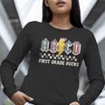 First Grade Rocks Teachers Back To School ABCD Rock Students Women Long Sleeve T-Shirt, First Grade Teacher Shirts, funny gift