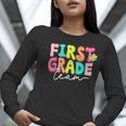 First Grade Team Teacher Back To School 1st Grade Squad Kids Women Long Sleeve T-Shirt, First Grade Teacher Shirts, funny gift