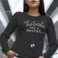 Fun Pregnant Teacher Announcement Idea- Footprints On Tummy Women Long Sleeve T-Shirt, funny gift Fun Pregnant Teacher Announcement Idea- Footprints On Tummy Women Long Sleeve T-Shirt, funny gift