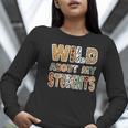 Fun Zoo Animal Print Teacher Shirts Wild About My Students Women Long Sleeve T-Shirt, funny gift Fun Zoo Animal Print Teacher Shirts Wild About My Students Women Long Sleeve T-Shirt, funny gift