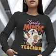 Groovy Faboolous Spooky Music Teacher Halloween Men Women Women Long Sleeve T-Shirt, Groovy Teacher Shirts, funny gift