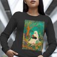 Groovy Ghost Reading Book Cat Halloween Ghost Teacher Women Long Sleeve T-Shirt, Groovy Teacher Shirts, funny gift Groovy Ghost Reading Book Cat Halloween Ghost Teacher Women Long Sleeve T-Shirt, Groovy Teacher Shirts, funny gift