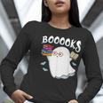 Halloween Books Librarian English Teacher Reader Reading Women Long Sleeve T-Shirt, English Teacher Shirts, funny gift