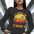 Halloween Costume Teacher Love Brains Zombie Women Long Sleeve T-Shirt, funny gift Halloween Costume Teacher Love Brains Zombie Women Long Sleeve T-Shirt, funny gift