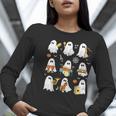 Halloween Ghost Playing Musical Instruments Music Teacher Women Long Sleeve T-Shirt, funny gift Halloween Ghost Playing Musical Instruments Music Teacher Women Long Sleeve T-Shirt, funny gift