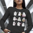 Halloween Ghost Speech Therapy SLP Fall Teacher Tee Women Long Sleeve T-Shirt, funny gift Halloween Ghost Speech Therapy SLP Fall Teacher Tee Women Long Sleeve T-Shirt, funny gift