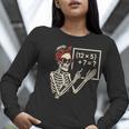 Halloween Math Teacher Skeleton Six Seven Meme Brainrot Women Long Sleeve T-Shirt, funny gift Halloween Math Teacher Skeleton Six Seven Meme Brainrot Women Long Sleeve T-Shirt, funny gift