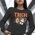 Halloween Medical Lab Science Microbiology Scientist Teacher Men Women Women Long Sleeve T-Shirt, Science Teacher Shirts, funny gift