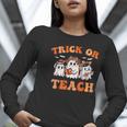 Halloween Teacher Ghosts Trick Or Teach Retro Costume Women Women Long Sleeve T-Shirt, funny gift