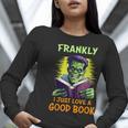Halloween Teacher Librarian Frankenstein Reading Books Women Long Sleeve T-Shirt, funny gift Halloween Teacher Librarian Frankenstein Reading Books Women Long Sleeve T-Shirt, funny gift