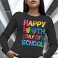 Happy 100th Day Of School Teacher Student 100 Days Tie Dye Men Women Kids Women Long Sleeve T-Shirt, funny gift