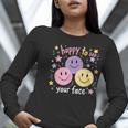 Happy To See Your Face Smile Face Teacher Back To School Women Long Sleeve T-Shirt, funny gift Happy To See Your Face Smile Face Teacher Back To School Women Long Sleeve T-Shirt, funny gift