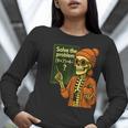 HUGvyn Halloween Skeleton Six Seven 67 Meme PEMDAS Teacher Women Long Sleeve T-Shirt, funny gift