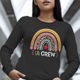 IA Crew Instructional Assistant Rainbow Teachers Aide Women Long Sleeve T-Shirt, funny gift IA Crew Instructional Assistant Rainbow Teachers Aide Women Long Sleeve T-Shirt, funny gift