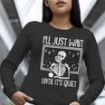 Ill Just Wait Until Its Quiet Teacher Lazy Halloween Costume Women Long Sleeve T-Shirt, funny gift