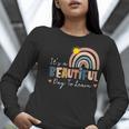 It's A Beautiful Day To Learn Cute Rainbow Boho Teacher Women Long Sleeve T-Shirt, funny gift It's A Beautiful Day To Learn Cute Rainbow Boho Teacher Women Long Sleeve T-Shirt, funny gift