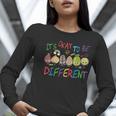 It's Ok To Be Different Apple Teacher Autism Awareness Women Long Sleeve T-Shirt, funny gift