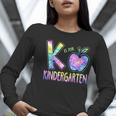 K Is For Kindergarten Teacher Tie Dye Back To School Kinder Women Long Sleeve T-Shirt, funny gift K Is For Kindergarten Teacher Tie Dye Back To School Kinder Women Long Sleeve T-Shirt, funny gift